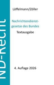 Cover von Nachrichtendienstgesetze des Bundes