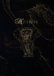 Cover von Elegant Notizbuch mit Tiermotiv - Elefant