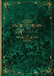 Cover von Premium A5 Blanko-Notizbuch im Vintage-Stil - Farbe Aqua-grün