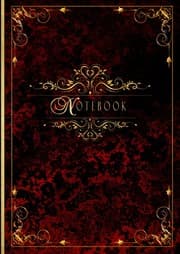 Cover von Premium A5 Blanko-Notizbuch im Vintage-Stil - Farbe Rot