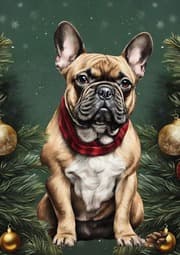 Cover von Weihnachten Geschenkbuch Hund Französische Bulldogge Frenchie Inspiration mit 55 Zitaten Lustiges Geschenk für Tierfreunde Geschenkidee zum Wichteln Weihnachtsgeschenkidee Wichtelgeschenk