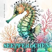 Cover von Fantasie Seepferdchen Malbuch für Erwachsene