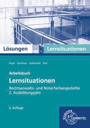 Cover von Lernsituationen Rechtsanwalts- und Notarfachangestellte, 2. Ausbildungsjahr