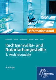 Cover von Rechtsanwalts- und Notarfachangestellte, Informationsband 3. Ausbildungsjahr