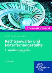 Cover von Rechtsanwalts- und Notarfachangestellte, Informationsband 1. Ausbildungsjahr