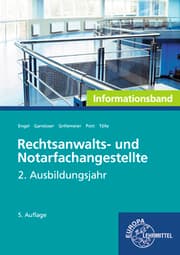Cover von Rechtsanwalts- und Notarfachangestellte, Informationsband 2. Ausbildungsjahr