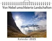 Cover von Von Nebel umschleierte Landschaften - (Wandkalender 2025, Kalender DIN A4 quer, Monatskalender im Querformat mit Kalendarium, das perfekte Geschenk)