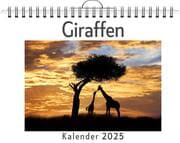 Cover von Giraffen - (Wandkalender 2025, Kalender DIN A4 quer, Monatskalender im Querformat mit Kalendarium, das perfekte Geschenk)