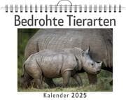 Cover von Bedrohte Tierarten - (Wandkalender 2025, Kalender DIN A4 quer, Monatskalender im Querformat mit Kalendarium, das perfekte Geschenk)