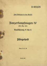 Cover von Panzerkampfwagen IV (Sd.Kfz. 161) Ausführung A bis E - Pflegeheft