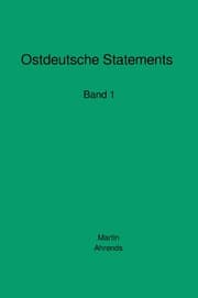Cover von Ostdeutsche Statements