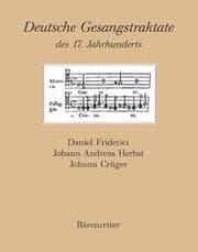 Cover von Deutsche Gesangstraktate des 17.Jahrhunderts