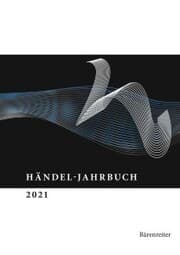 Cover von Händel-Jahrbuch / Händel-Jahrbuch 2021,67. Jahrgang