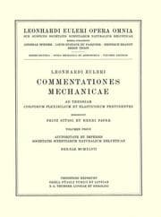 Cover von Commentationes mechanicae ad theoriam motus punctorum pertinentes 2nd part