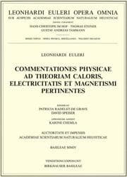 Cover von Commentationes physicae ad theoriam caloris, electricitatis et magnetismi pertinentes