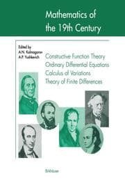 Cover von Mathematics of the 19th Century