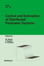 Cover von Control and Estimation of Distributed Parameter Systems