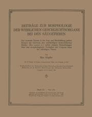 Cover von Beiträge zur Morphologie der Weiblichen Geschlechtsorgane bei den Säugetieren