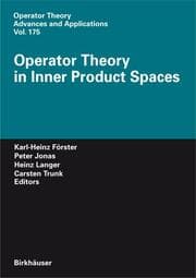 Cover von Operator Theory in Inner Product Spaces