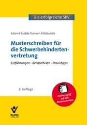 Cover von Musterschreiben für die Schwerbehindertenvertretung