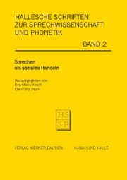 Cover von Sprechen als soziales Handeln