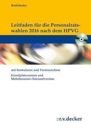 Cover von Leitfaden für die Personalratswahlen 2016 nach dem HPVG