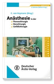 Cover von Anästhesie in der Thoraxchirugie, Herzchirurgie, Gefäßchirurgie