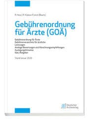 Cover von Gebührenordnung für Ärzte (GOÄ)