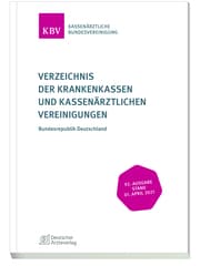 Cover von Verzeichnis der Krankenkassen und Kassenärztlichen Vereinigungen
