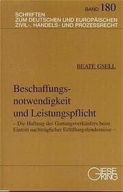 Cover von Beschaffungsnotwendigkeit und Leistungspflicht