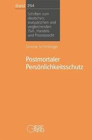Cover von Postmortaler Persönlichkeitsschutz