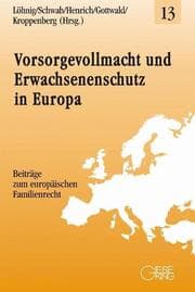 Cover von Vorsorgevollmacht und Erwachsenenschutz in Europa