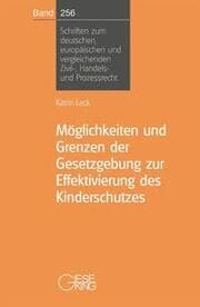 Cover von Möglichkeiten und Grenzen der Gesetzgebung zur Effektivierung des Kinderschutzes