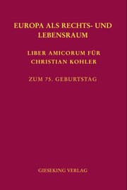 Cover von Europa als Rechts- und Lebensraum