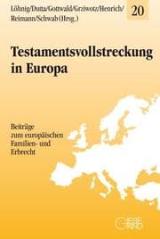 Cover von Testamentsvollstreckung in Europa
