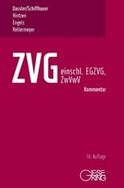Cover von ZVG-Gesetz über die Zwangsversteigerung und Zwangsverwaltung - einschließlich EGZVG und ZwVwV