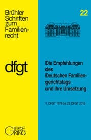 Cover von Die Empfehlungen des Deutschen Familiengerichtstags und ihre Umsetzung