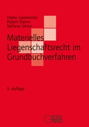 Cover von Materielles Liegenschaftsrecht im Grundbuchverfahren