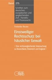Cover von Einstweiliger Rechtsschutz bei häuslicher Gewalt