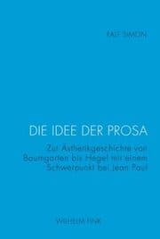 Cover von Die Idee der Prosa