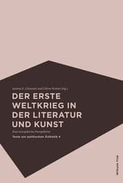 Cover von Der Erste Weltkrieg in der Literatur und Kunst