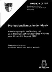 Cover von Professionalismus in der Musik