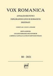 Cover von Vox Romanica 80 (2021)