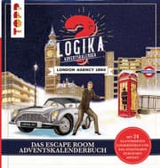 Cover von Logika Adventskalenderbuch - London Agency 1960: Mit 24 illustrierten Logikrätseln durch den Advent