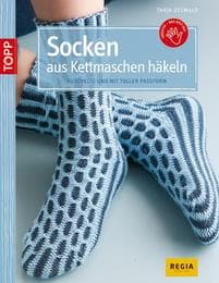 Cover von Socken aus Kettmaschen häkeln