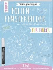 Cover von Vorlagenmappe 3 in 1 - Folien-Fensterbilder mit dem Kreidemarker - Für Kinder