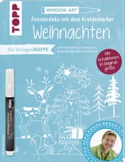 Cover von Vorlagenmappe Fensterdeko mit dem Kreidemarker - Weihnachten von Pia Pedevilla. Inkl. Original Kreidemarker von Kreul