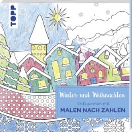 Cover von Entspannen mit Malen nach Zahlen - Winter und Weihnachten