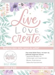 Cover von Bullet Journal Lovely Pastell Flowers & Boho - Live, love, create