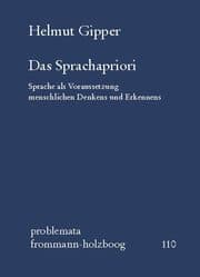 Cover von Das Sprachapriori. Sprache als Voraussetzung menschlichen Denkens und Erkennens